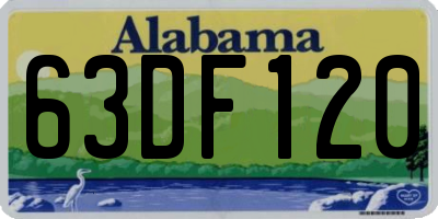 AL license plate 63DF120