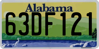 AL license plate 63DF121