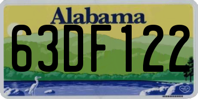 AL license plate 63DF122