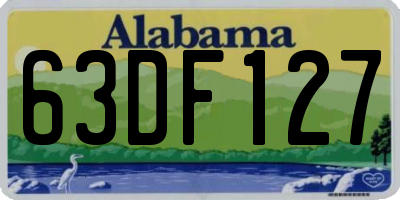 AL license plate 63DF127