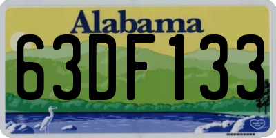 AL license plate 63DF133