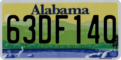 AL license plate 63DF140