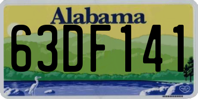AL license plate 63DF141