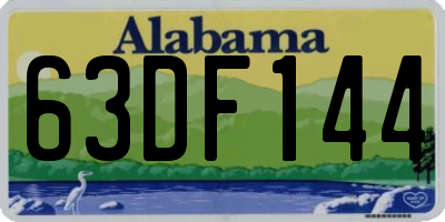 AL license plate 63DF144
