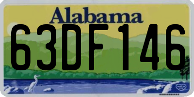 AL license plate 63DF146