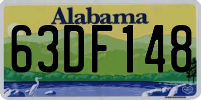AL license plate 63DF148