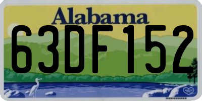 AL license plate 63DF152