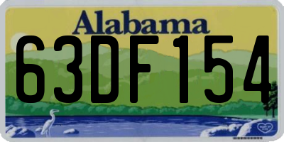 AL license plate 63DF154