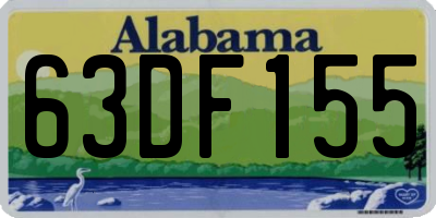 AL license plate 63DF155