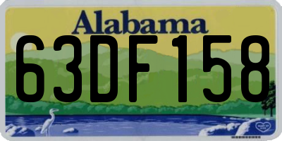 AL license plate 63DF158