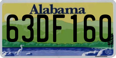 AL license plate 63DF160