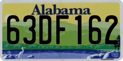 AL license plate 63DF162