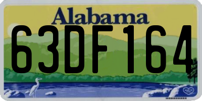 AL license plate 63DF164