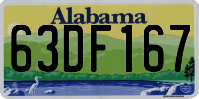AL license plate 63DF167