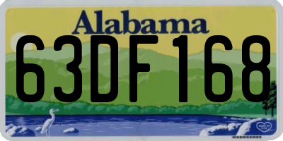 AL license plate 63DF168
