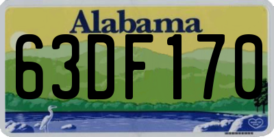 AL license plate 63DF170