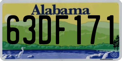 AL license plate 63DF171