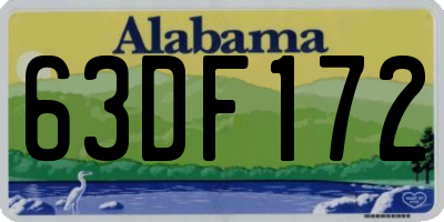 AL license plate 63DF172