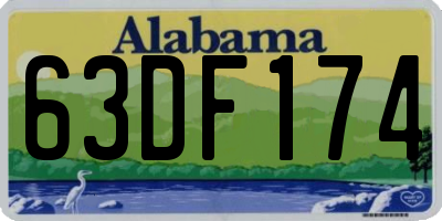 AL license plate 63DF174