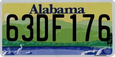 AL license plate 63DF176