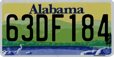 AL license plate 63DF184