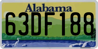 AL license plate 63DF188
