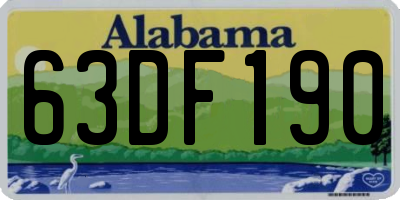 AL license plate 63DF190