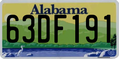 AL license plate 63DF191