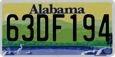 AL license plate 63DF194
