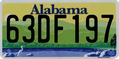 AL license plate 63DF197