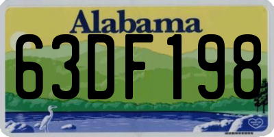 AL license plate 63DF198