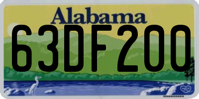 AL license plate 63DF200