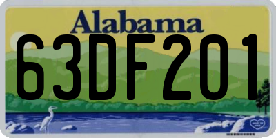 AL license plate 63DF201