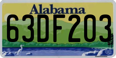 AL license plate 63DF203