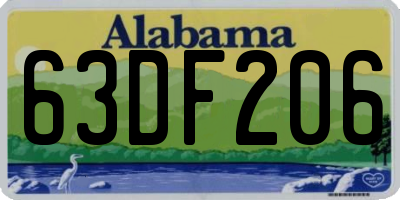 AL license plate 63DF206