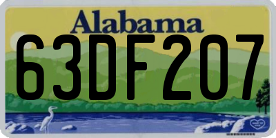 AL license plate 63DF207