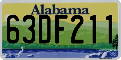 AL license plate 63DF211