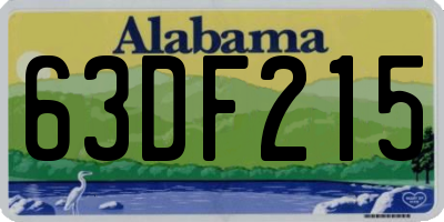 AL license plate 63DF215