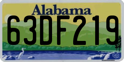 AL license plate 63DF219
