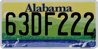 AL license plate 63DF222