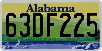 AL license plate 63DF225