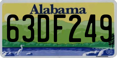 AL license plate 63DF249