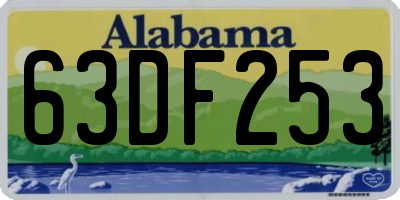 AL license plate 63DF253