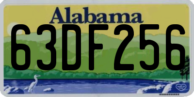 AL license plate 63DF256