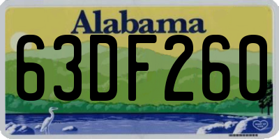 AL license plate 63DF260