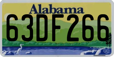 AL license plate 63DF266