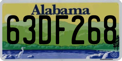 AL license plate 63DF268