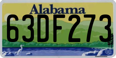 AL license plate 63DF273
