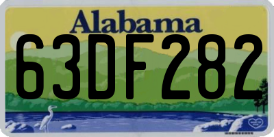 AL license plate 63DF282