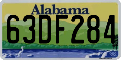 AL license plate 63DF284